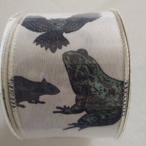 NWT Cbe Paperie Linen Halloween-Print Ribbon